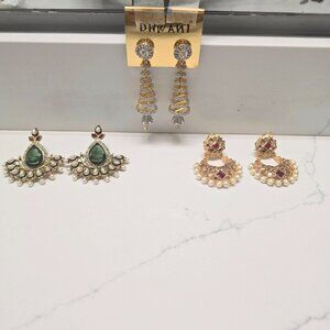 Indian/Pakistani Earrings  -  Bundle of 3